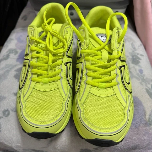 Dior Neon Yellow Athletic Sneakers - Picture 1 of 8